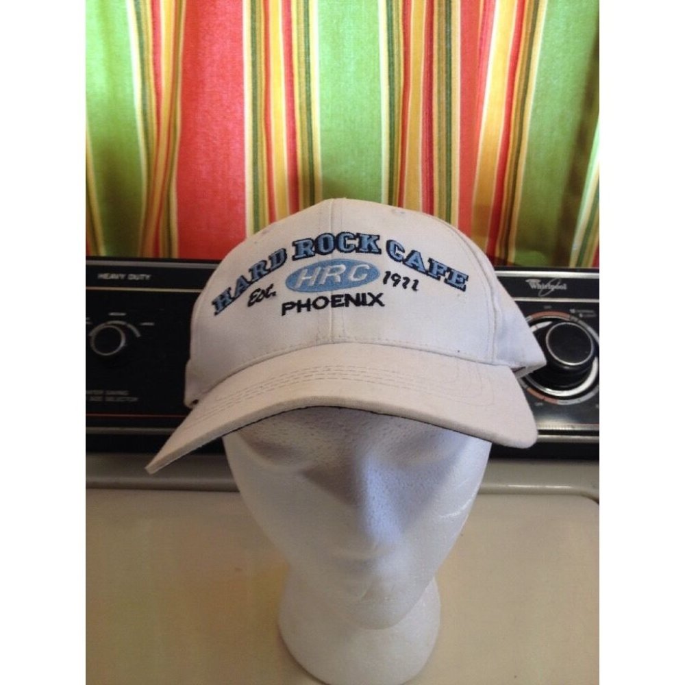 Hard Rock Cafe Phoenix Arizona White Baseball Ball Cap Hat Strapback